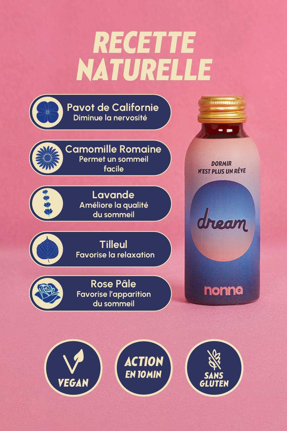 Coffret Sommeil immédiat & profond (10 DREAM) + Masque de nuit